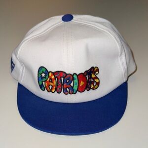 Vintage 90s Patriots Kids Cap - White and Blue